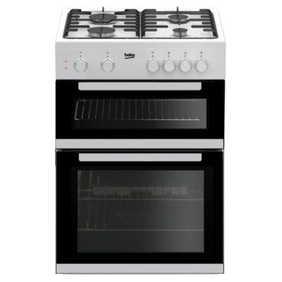 Beko KDG611W 60cm Double Oven Gas Cooker in White